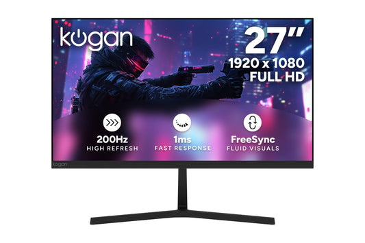 Kogan 27" Full HD IPS 200Hz 1ms Frameless FreeSync Gaming Monitor (1920 x 1080)