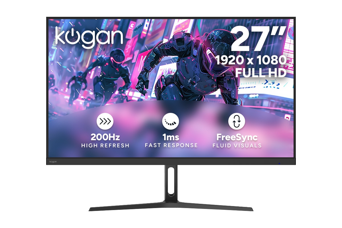 Kogan 27" Full HD 200Hz 1ms Frameless FreeSync Gaming Monitor (1920 x 1080)