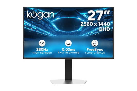 Kogan 27" QHD QD-OLED 280Hz 0.03ms Gaming Monitor (2560 x 1440)