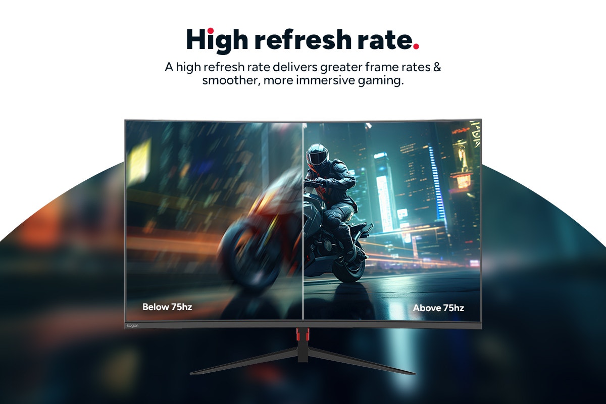 Kogan 27" Curved QHD 180Hz 1ms Gaming Monitor (2560 x 1440)