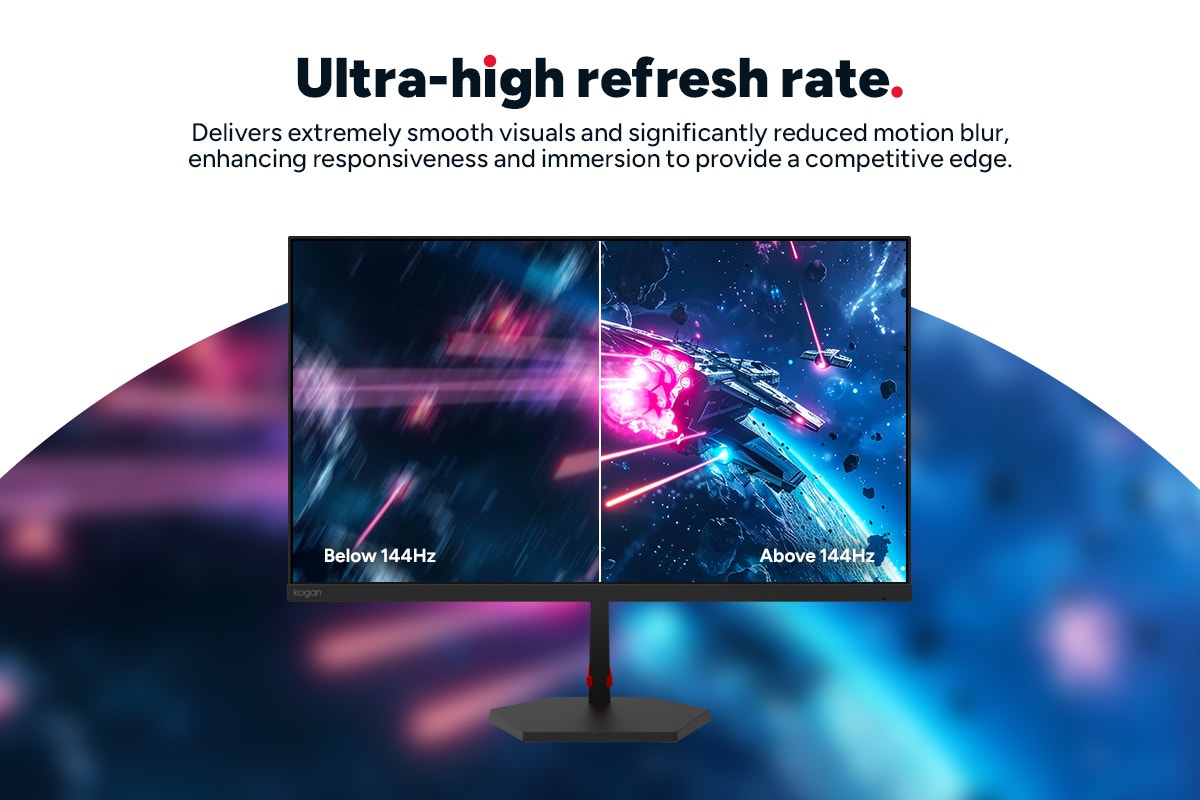 Kogan 27" QHD IPS 180Hz 1ms FreeSync Gaming Monitor (2560 x 1440)