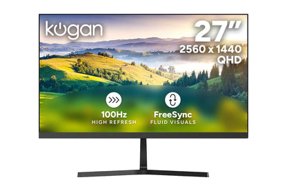 Kogan 27" QHD 100Hz Frameless FreeSync Monitor (2560 x 1440)