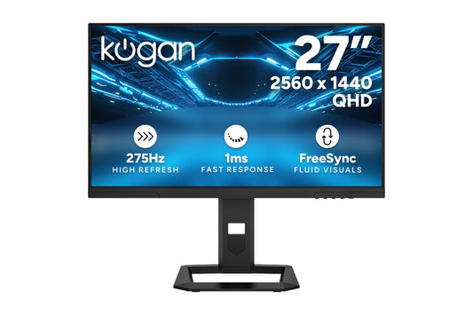 Kogan 27" QHD Fast IPS 275Hz 1ms HDR400 Gaming Monitor (2560 x 1440)
