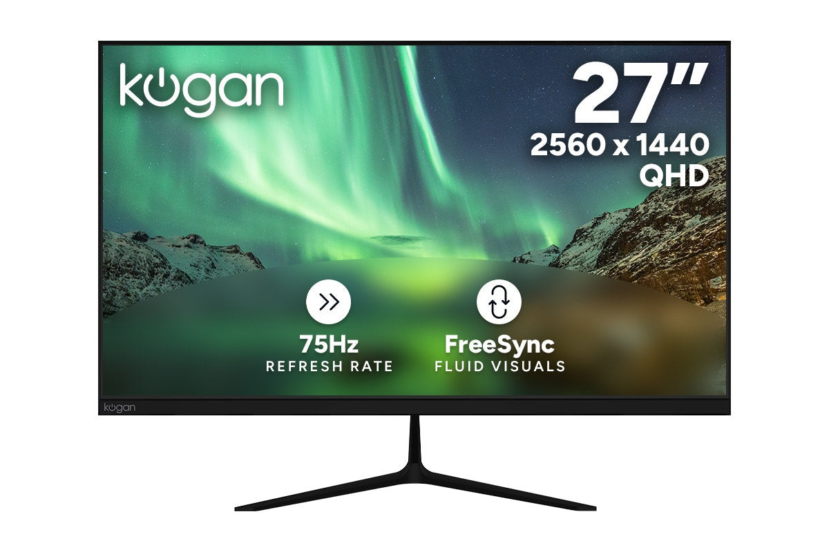 Kogan 27" QHD 75Hz Frameless FreeSync Monitor (2560 x 1440)