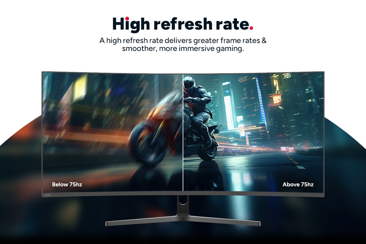 Kogan 34" Curved Ultrawide WQHD 165Hz 1ms Freesync Gaming Monitor (3440 x 1440)