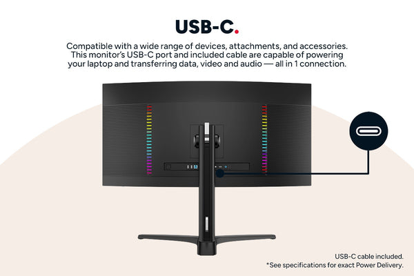 Kogan Infinity 34" Curved Ultrawide Mini-LED WQHD 180Hz USB-C Gaming Monitor