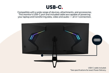 Kogan Infinity 34" Curved Ultrawide WQHD 180Hz USB-C Monitor (3440 x 1440)