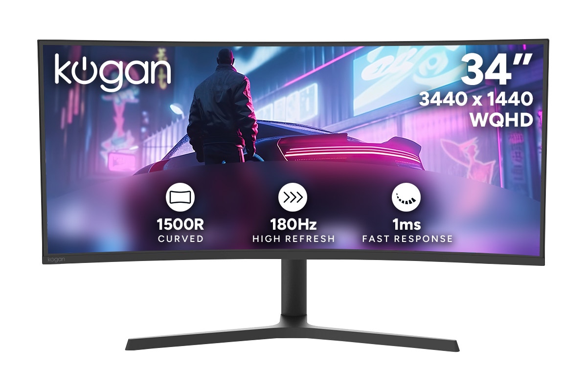 Kogan Infinity 34" Curved Ultrawide WQHD 180Hz Freesync Gaming Monitor (3440 x 1440)