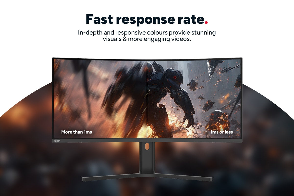 Kogan Infinity 34" Curved Ultrawide WQHD 180Hz 1ms Freesync USB-C Gaming Monitor (3440 x 1440)