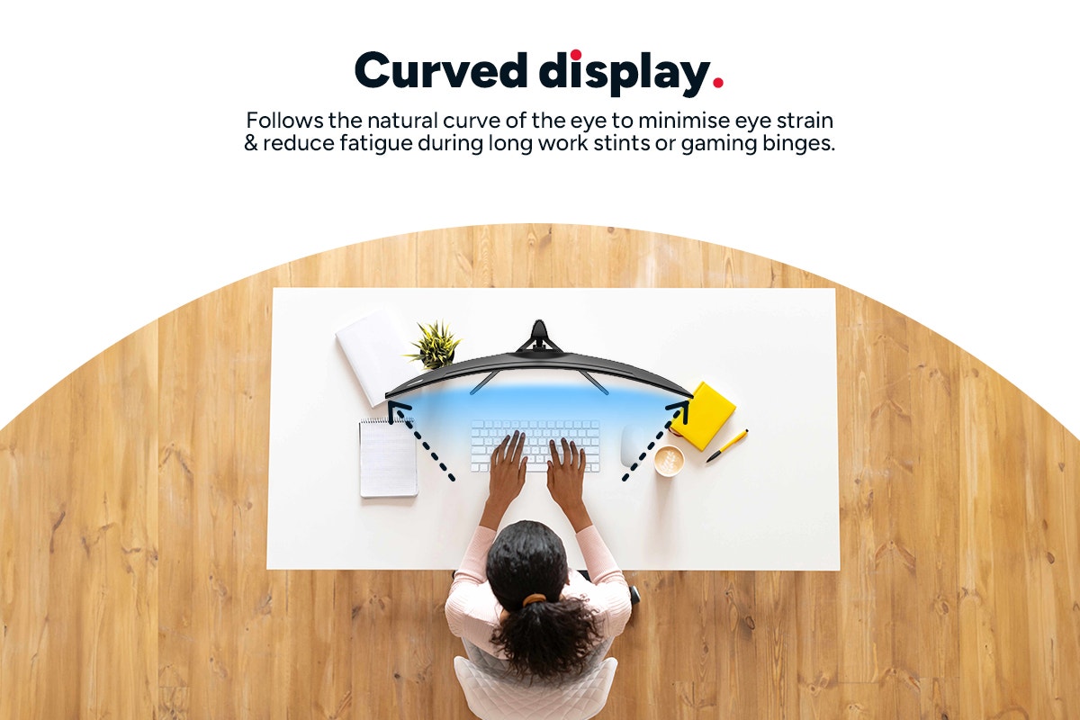 Kogan Infinity 49" Curved Ultrawide Dual QHD 5K 120Hz 1ms Freesync USB-C Gaming Monitor (5120 x 1440)