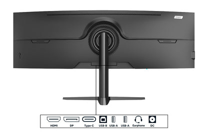 Kogan Infinity 49" Curved Ultrawide Dual QHD 5K 120Hz 1ms Freesync USB-C Gaming Monitor (5120 x 1440)