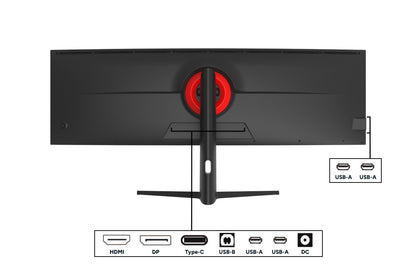 Kogan 49  Curved Ultrawide Dual QHD 5K Freesync USB-C Monitor (5120 x 1440)