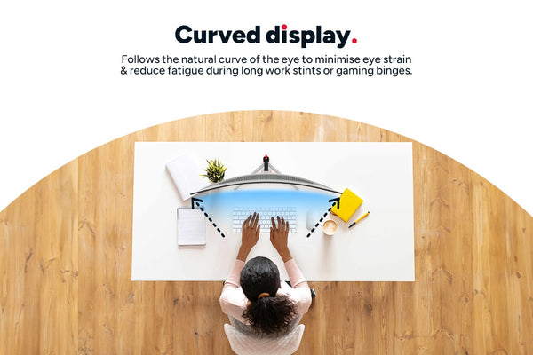 Kogan Infinity 49" Curved Ultrawide QD-OLED Dual QHD 5K 144Hz 0.03ms USB-C Gaming Monitor (5120x1440)