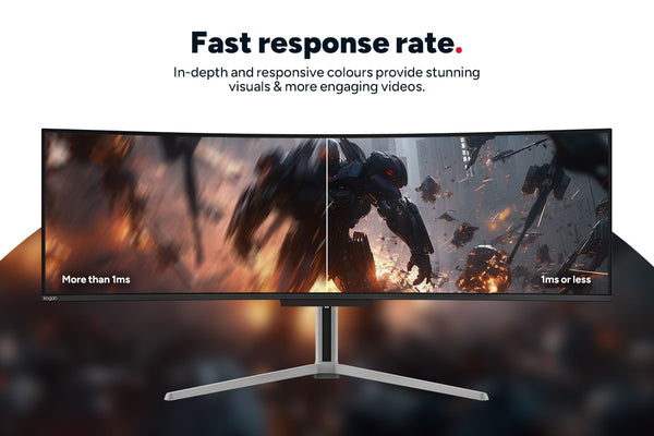 Kogan Infinity 49" Curved Ultrawide QD-OLED Dual QHD 5K 144Hz 0.03ms USB-C Gaming Monitor (5120x1440)