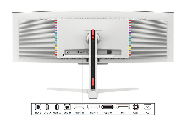 Kogan Infinity 49" Curved Ultrawide QD-OLED Dual QHD 5K 144Hz 0.03ms USB-C Gaming Monitor (5120x1440)