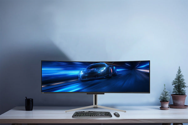 Kogan Infinity 49" Curved Ultrawide QD-OLED Dual QHD 5K 144Hz 0.03ms USB-C Gaming Monitor (5120x1440)