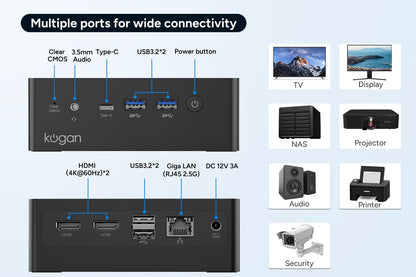 Kogan Atlas G900 Mini PC Pro with Windows 11 Pro (128GB)