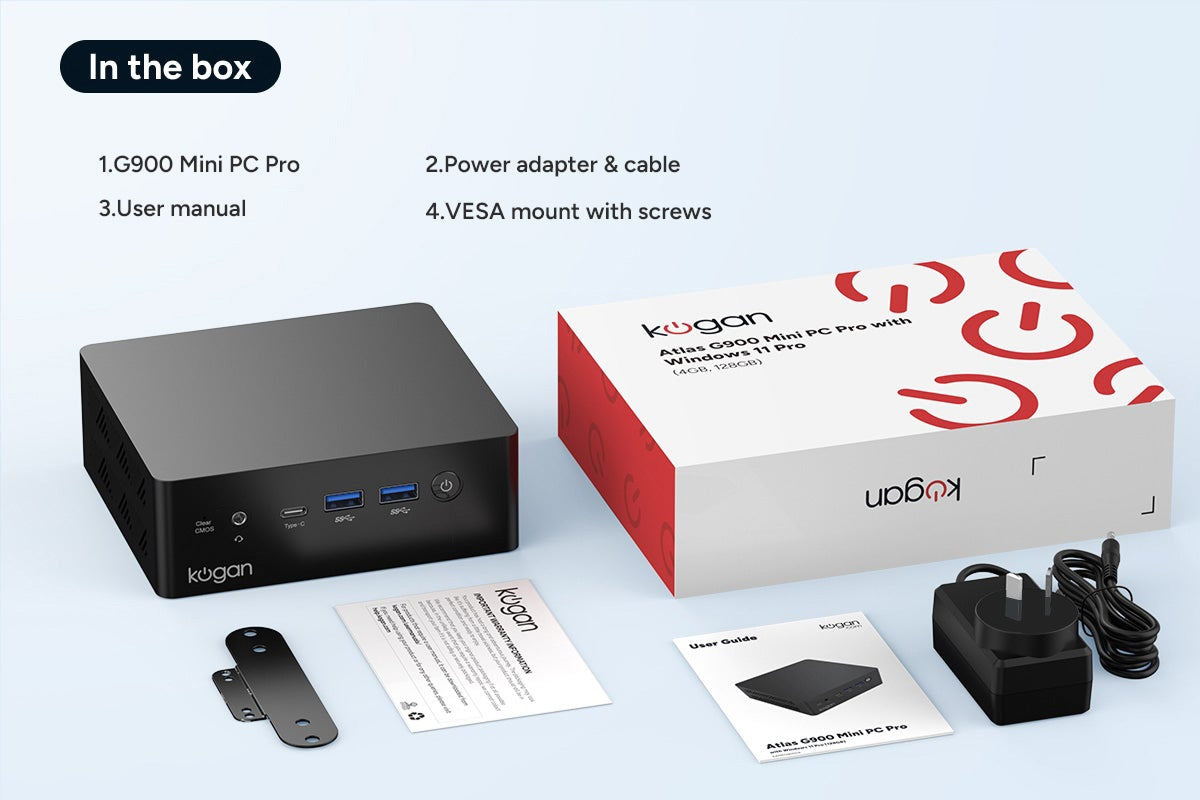 Kogan Atlas G900 Mini PC Pro with Windows 11 Pro (128GB)