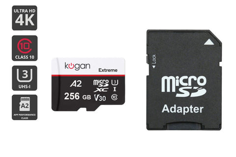 Kogan Extreme 256GB SDXC A2 V30 Micro SD Card - Auzzistore