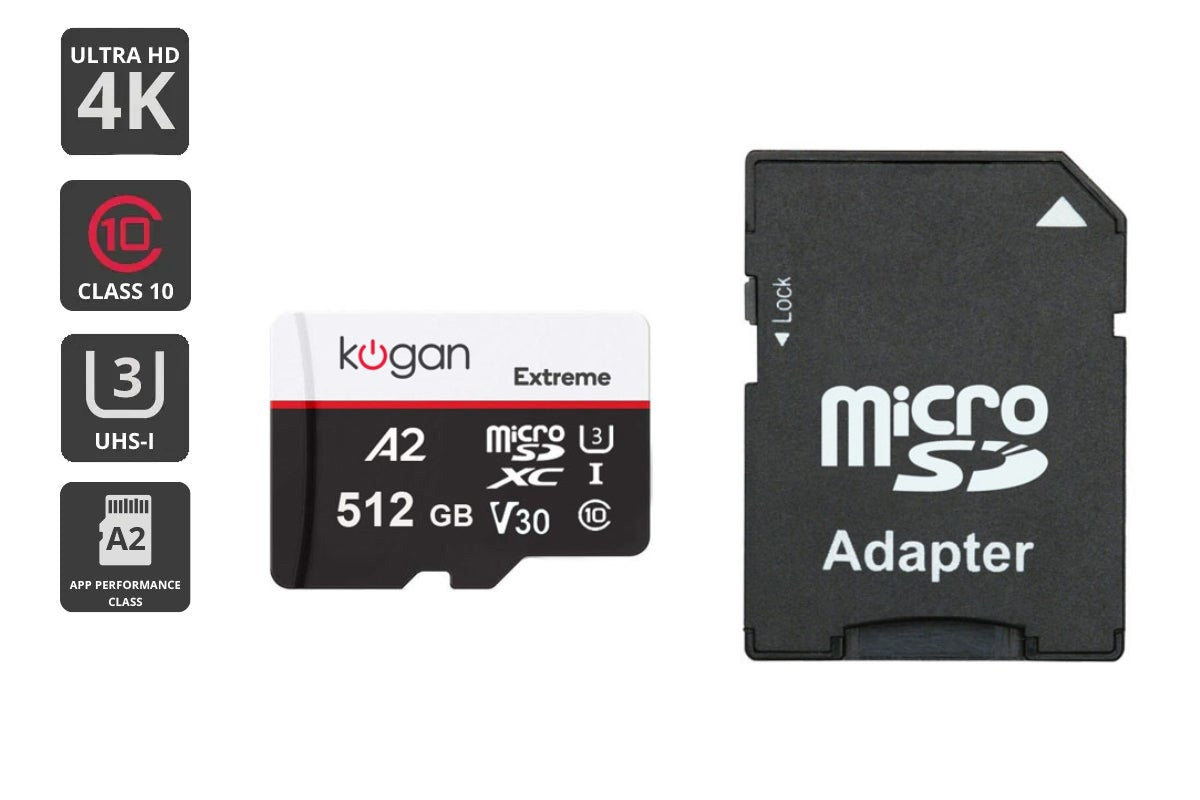 Kogan Extreme 512GB SDXC A2 V30 Micro SD Card