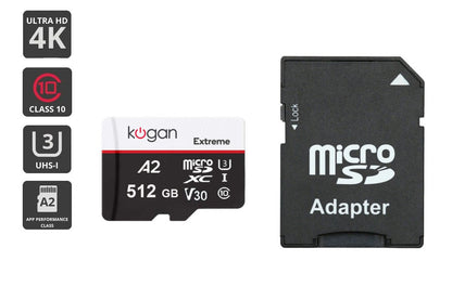 Kogan Extreme 512GB SDXC A2 V30 Micro SD Card