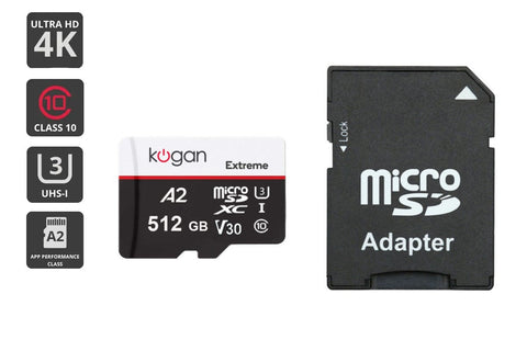 Kogan Extreme 512GB SDXC A2 V30 Micro SD Card - Auzzistore
