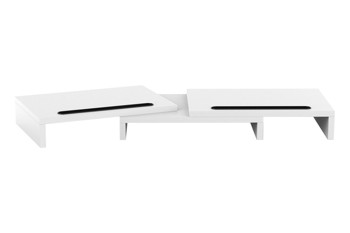 Kogan Modern Dual Monitor & Laptop Stand with Adjustable Length