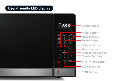 Kogan 34L Inverter Microwave Oven with Mirror Finish