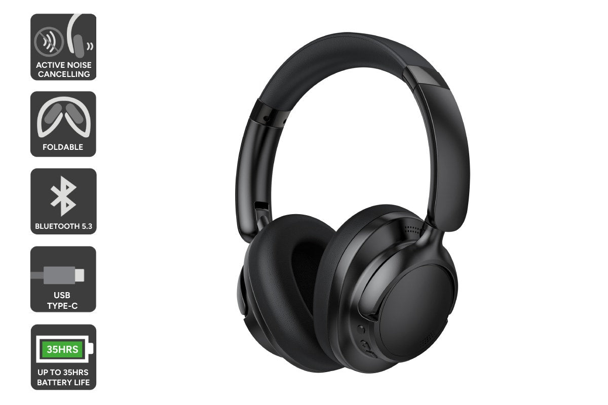 Kogan NC45 Noise-Cancelling Headphones (Black)