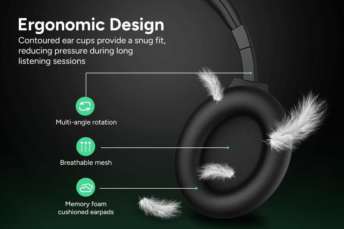 Kogan NC45 Pro Hybrid Noise Cancelling Headphones (Black)