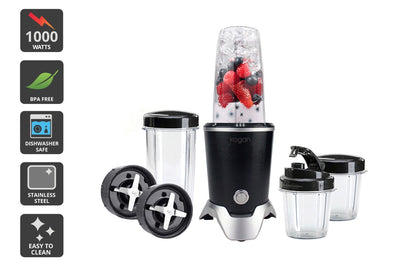 Kogan 1000W 10 Piece Blender Set - BPA-Free, Dishwasher Safe, Includes Recipe Book