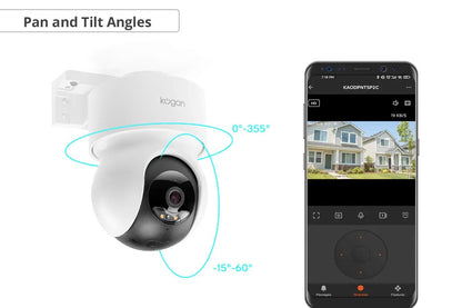 Kogan SmarterHome™ Outdoor Pan & Tilt Smart Security Camera with Spotlight