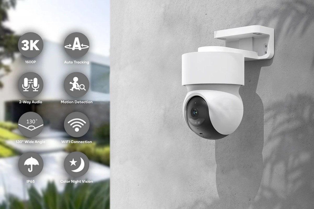 Kogan SmarterHome™ 5MP Outdoor Pan & Tilt Smart Security Camera with Spotlight