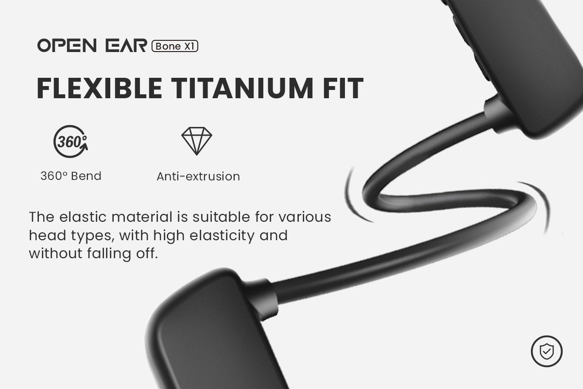 Kogan Open-Ear Bone Conduction Sports Headphones (Black)