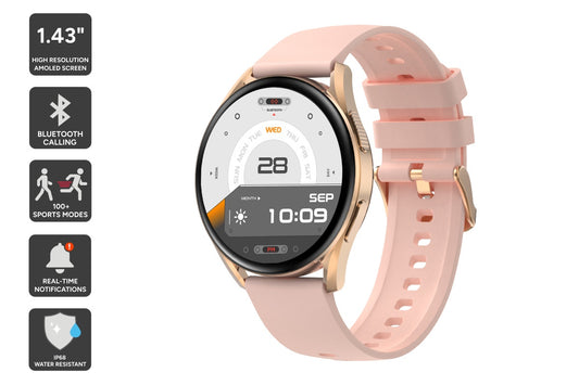 Kogan Pulse 3 Smart Watch (Rose Gold)