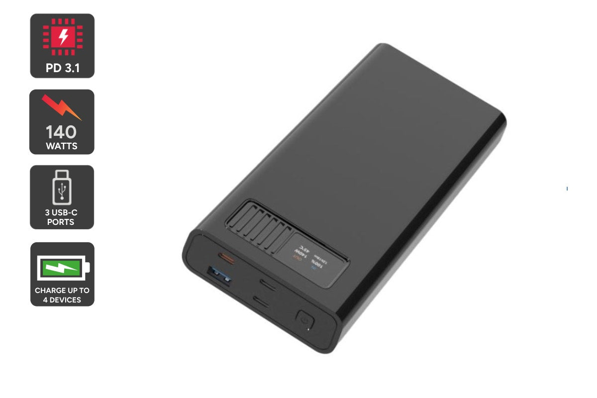 Kogan 27000mAh 140W PD Power Bank with Smart Digital Display  - 787 Series)