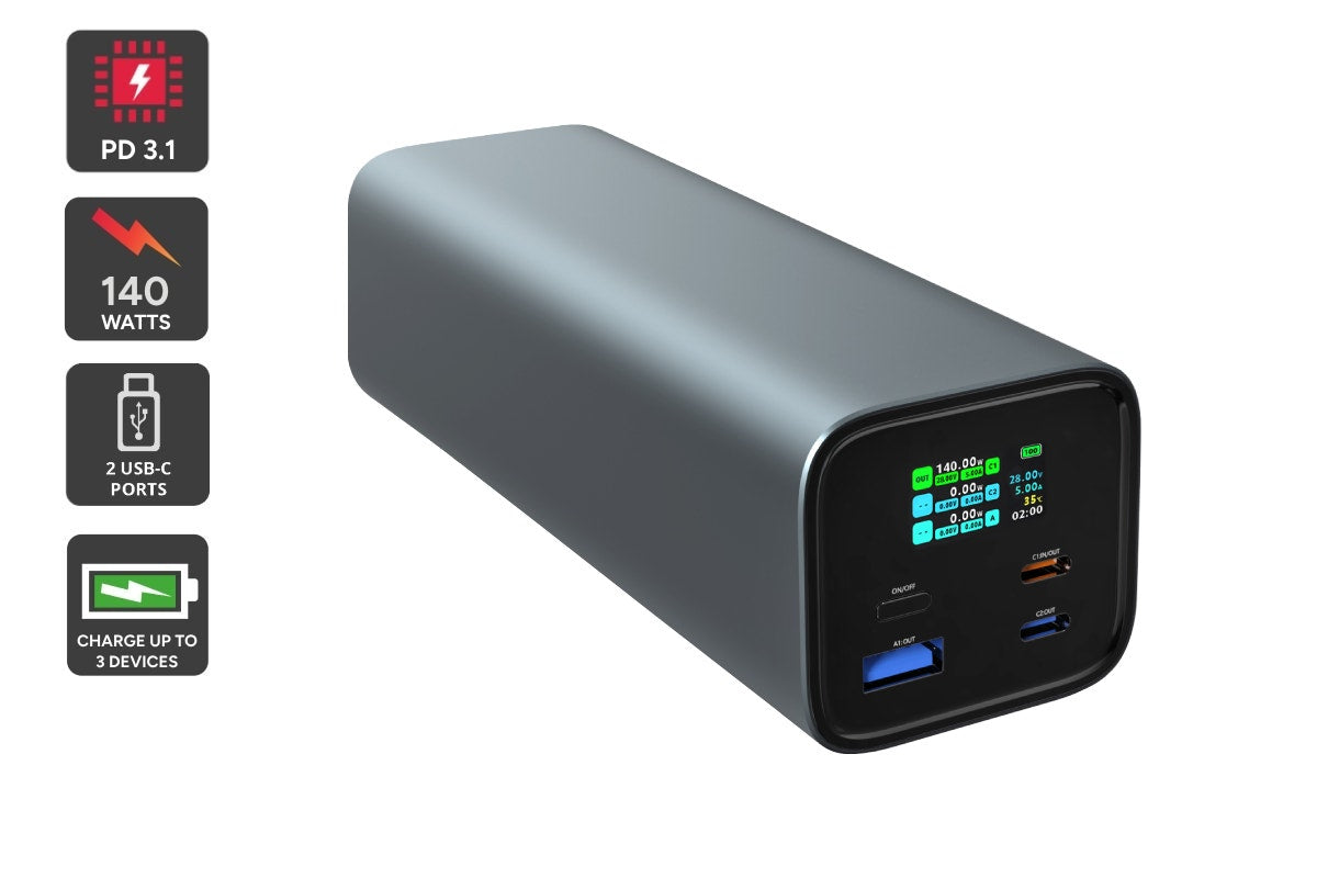 Kogan 27000mAh 140W PD Power Bank with Smart Digital Display  - 737 Series)