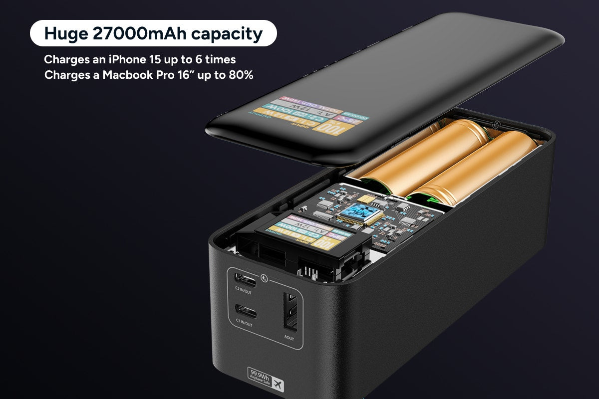 Kogan EnergyMax 27000mAh 140W PD Power Bank with Smart Digital Display
