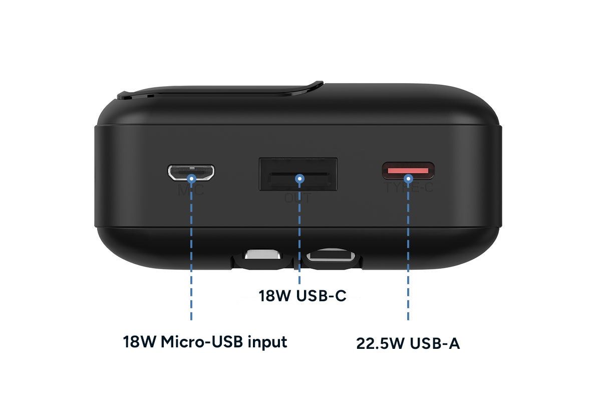 Kogan 20000mAh 20W PD Power Bank with Built-in USB-C & Lightning Cable