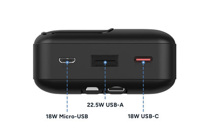 Kogan TravelBoost 20000mAh 20W PD Power Bank with Built-in USB-C & Lightning Cable