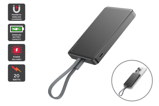Kogan MagPulse 5000mAh Ultra Thin MagSafe Compatible Power Bank