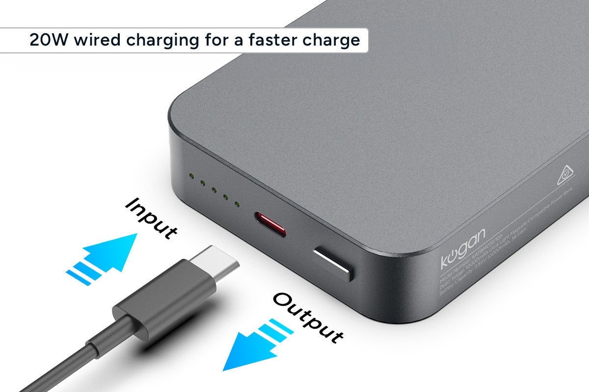 Kogan 10000mAh Ultra Light MagSafe Compatible Power Bank