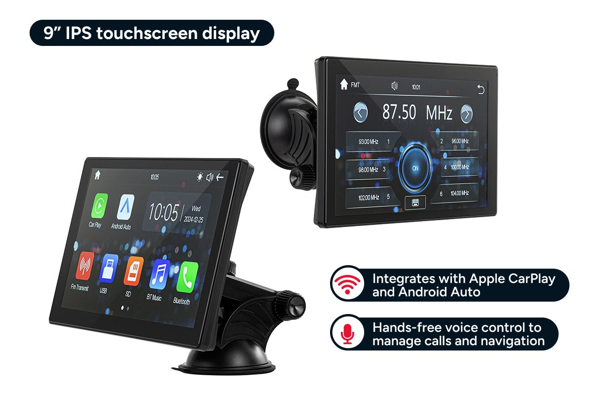 Kogan 9  Touchscreen Car Display with Apple CarPlay and Android Auto