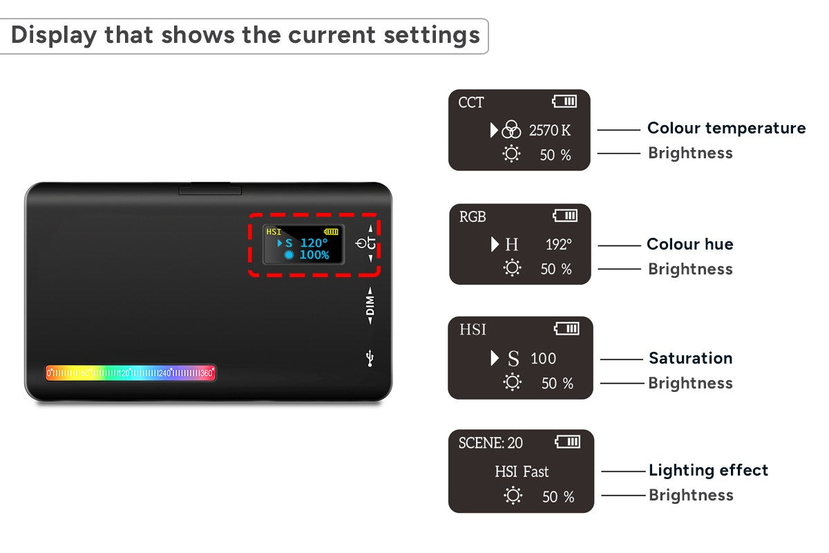 Kogan RGB Rechargeable Video Fill Light