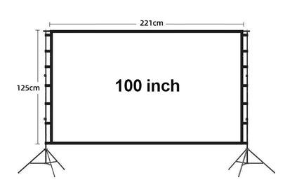 Kogan 100'' Double Tripod Projector Screen with Stand