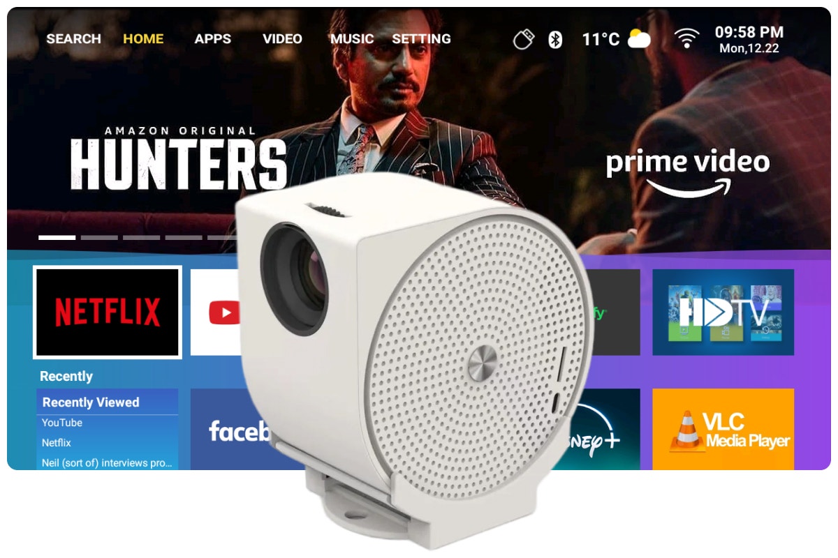 Digitor Freestyle Mini Portable Smart Projector (USB-C)