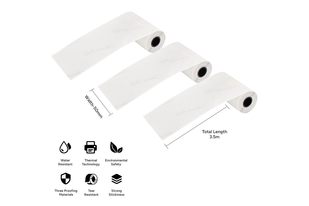 Kogan Mini Inkless Printer Thermal Adhesive Papers - Transparent - 3 Pack