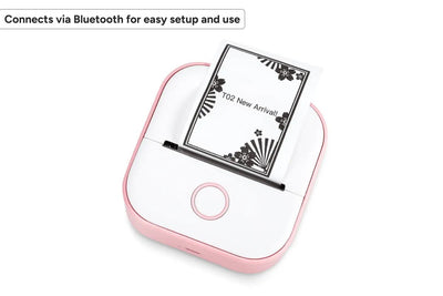 Kogan Mini Inkless Printer and Sticker Maker - Pink