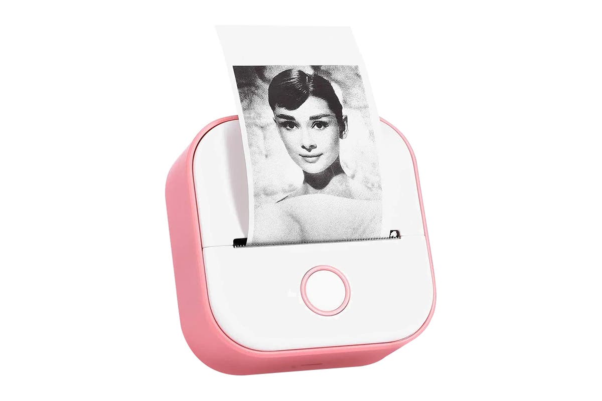 Kogan Mini Inkless Printer and Sticker Maker (Pink)