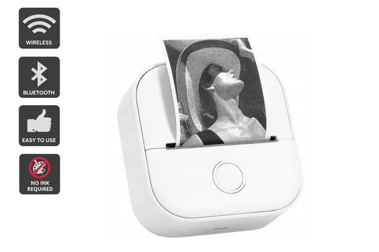 Kogan Mini Inkless Printer and Sticker Maker - White